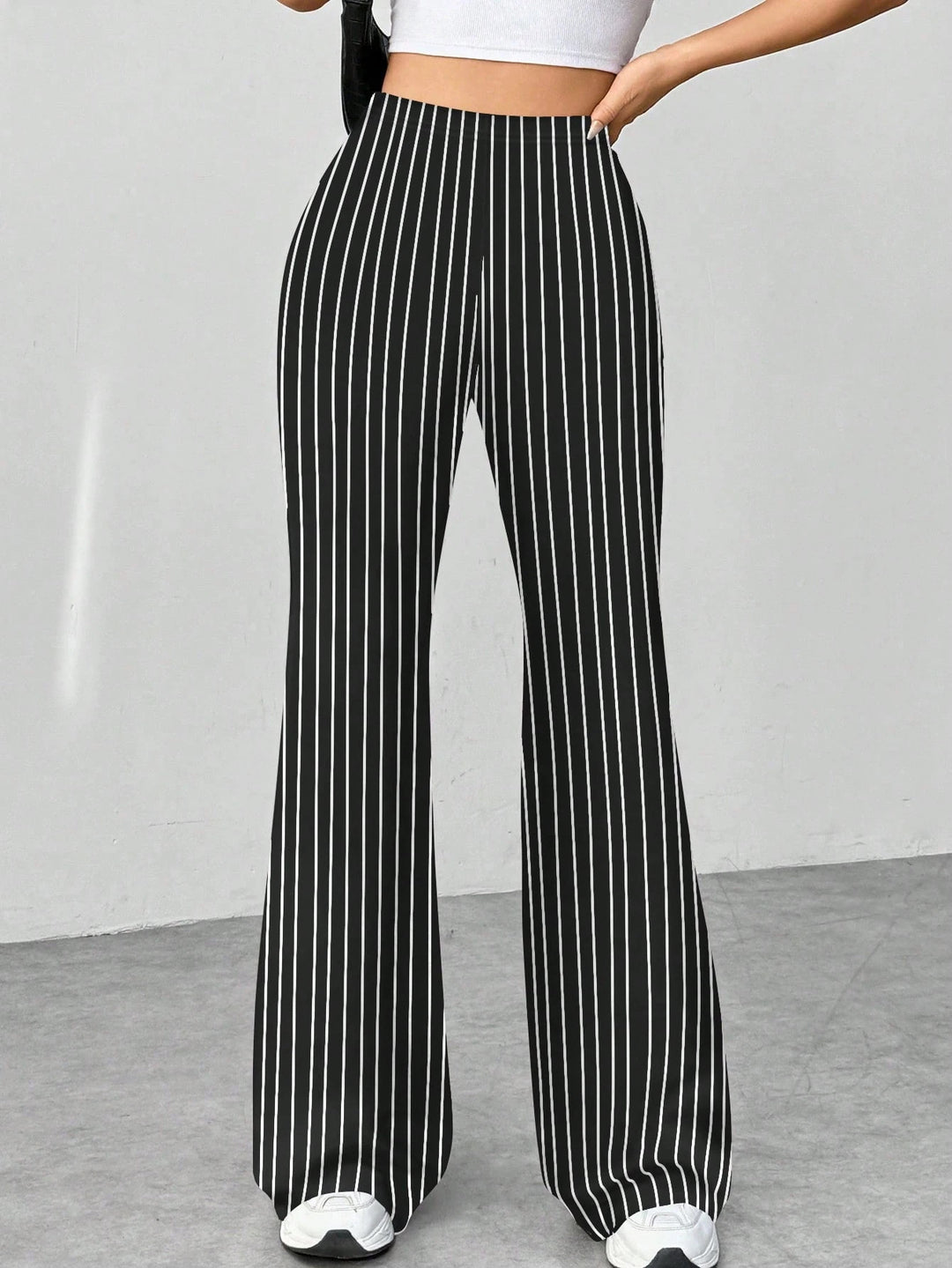 Ladies' Stretch Flared Pants with High Waist and Wide Leg Amarae