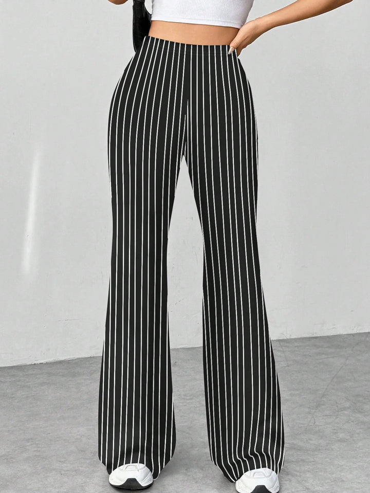 Ladies' Stretch Flared Pants with High Waist and Wide Leg Amarae