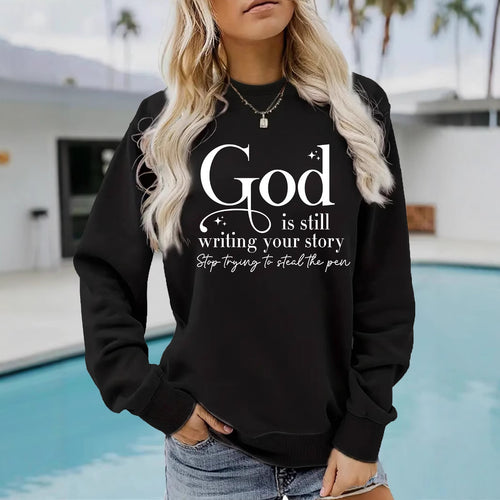 Sweatshirt pour femmes avec lettrage inspirant Chic & Stil