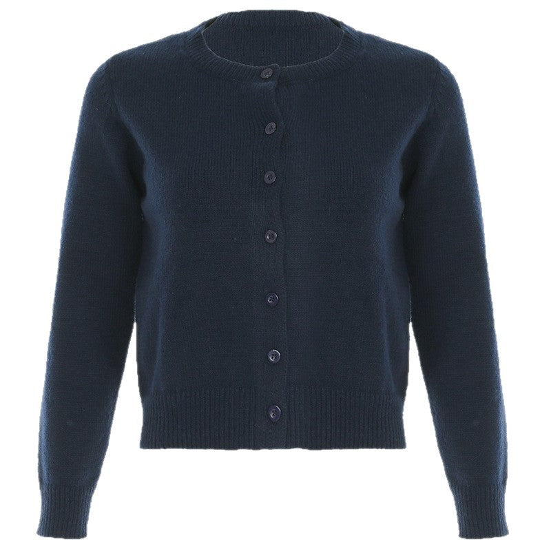 Women's chunky knit sweater with button closure and round neckline Lune London