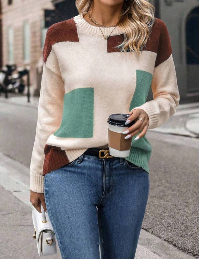 Sweat stylish pour femmes avec motif géométrique et coupe tendance Chic & Stil