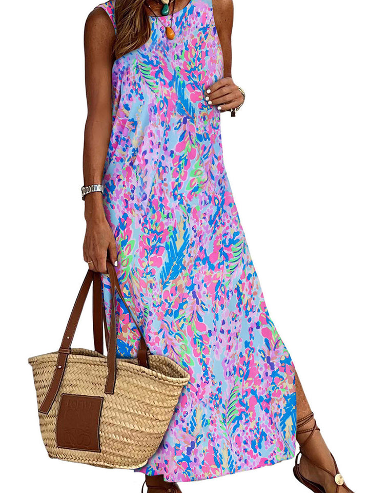 Maxi dress for women with floral pattern and relaxed fit Lune London