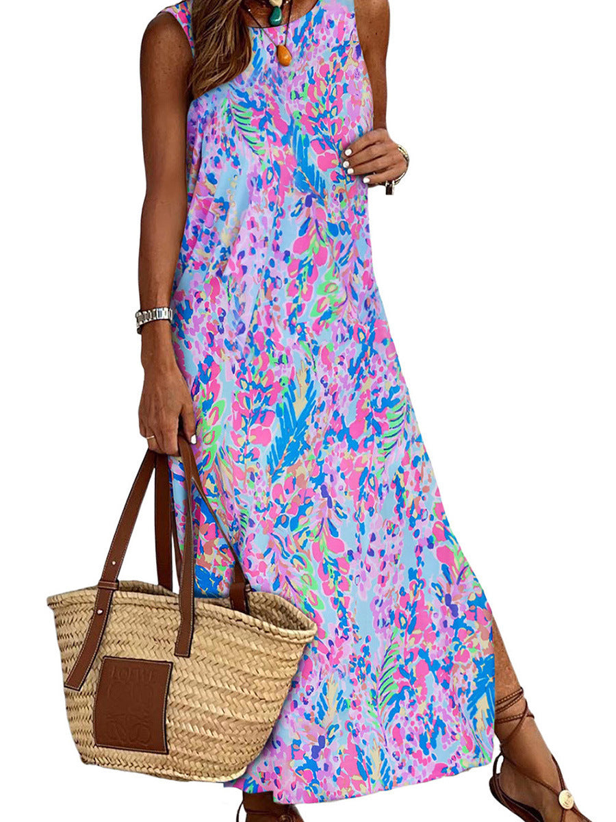 Maxi dress for ladies with floral pattern and casual cut Lune London