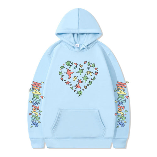 Women's hoodie with creative heart and leaf design Amarae