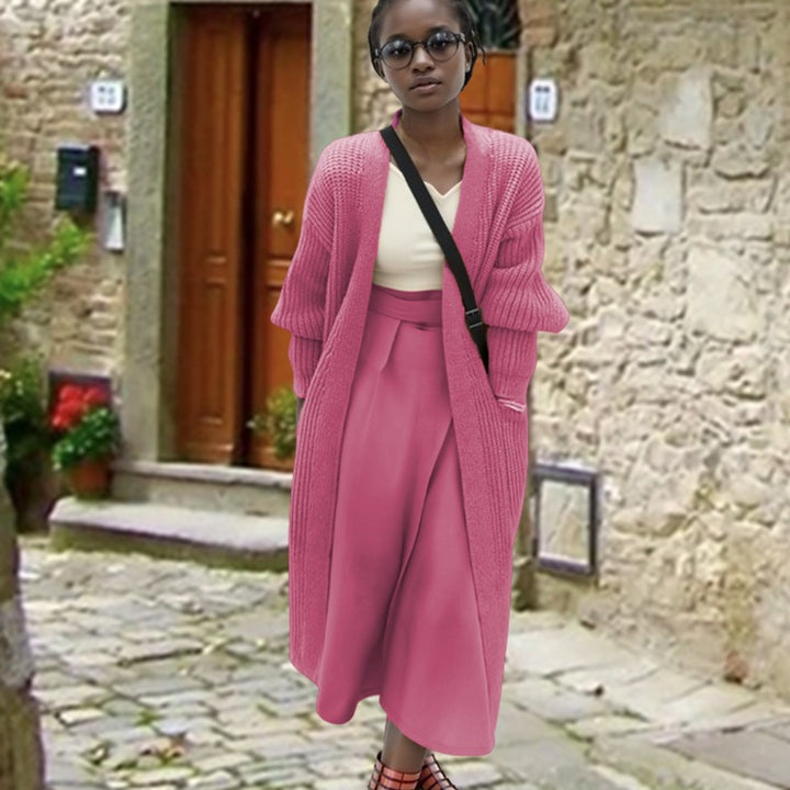 Elegant chunky knit coat for women Lune London