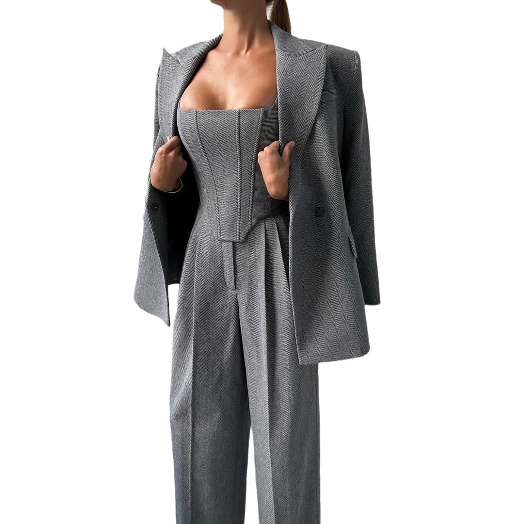 Ladies Elegant blazer combo and corset dress Lune London