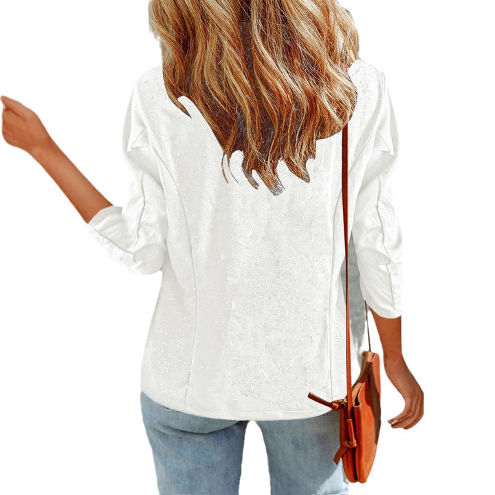 Shimmering blazer jacket for women with a feminine silhouette and an elegant lapel Lune London