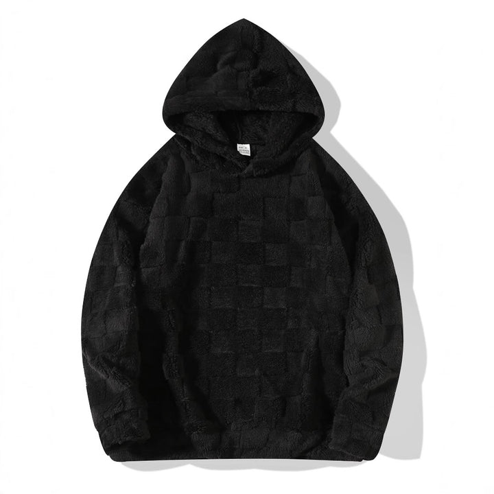 Men's cozy fleece hoodie with stylish ornate pattern Lune London