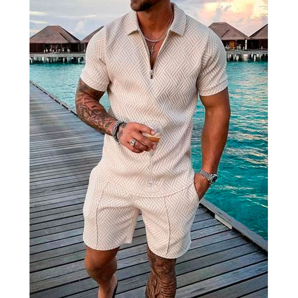 Elegant leisure suit for men with textured design Amarae