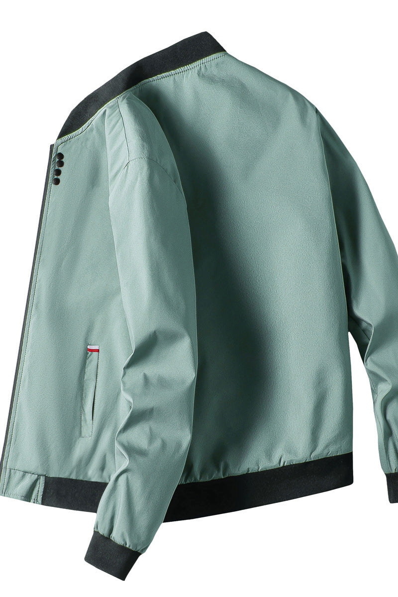 Elegant leisure jacket for men with a stand-up collar and side zipper Lune London
