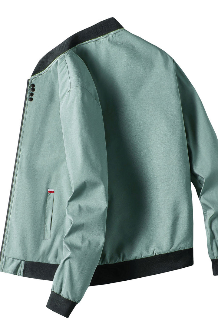 Elegant leisure jacket for men with a stand-up collar and side zipper Lune London