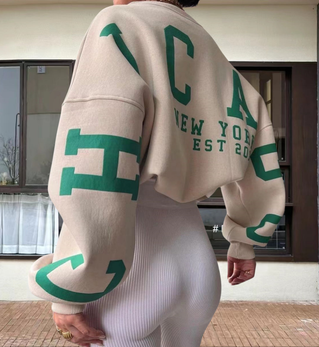 Oversized sweatshirt for women with graphic accents Lune London