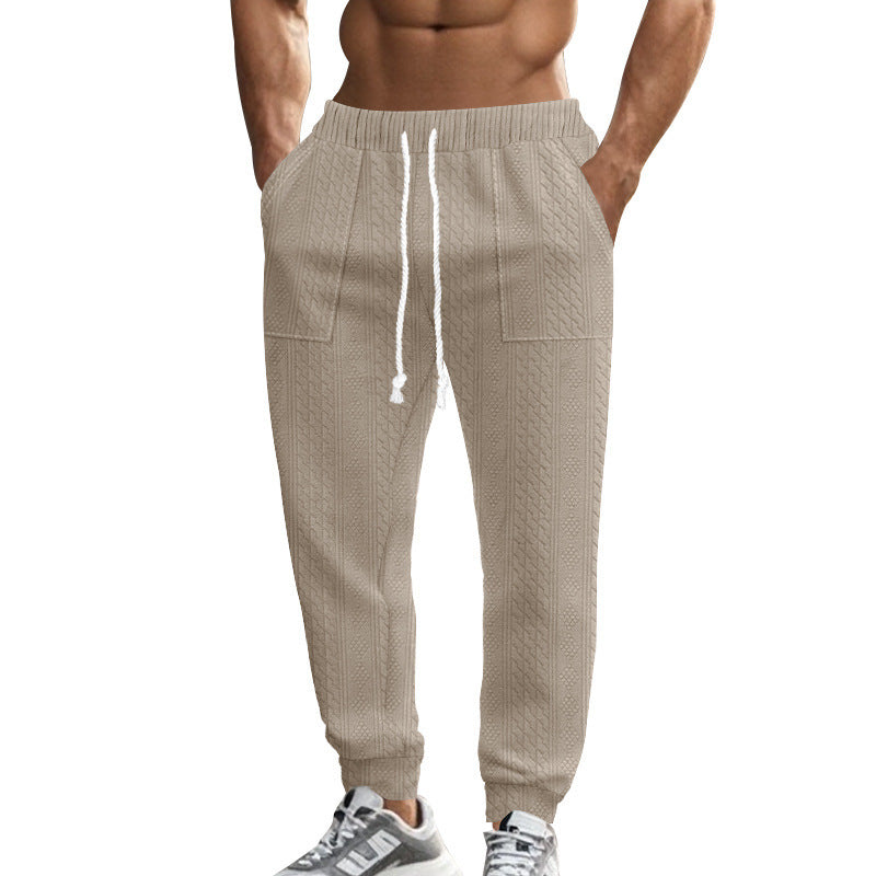 Men's casual joggers with textured fabric and practical pockets Chic and style