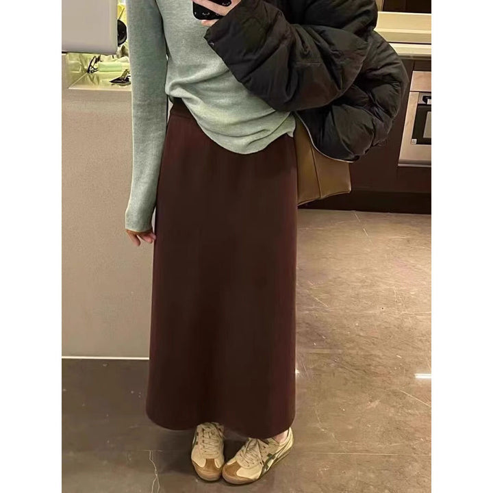Jupe maxi élégante pour femmes en tissu tricot de haute qualité Chic & Stil