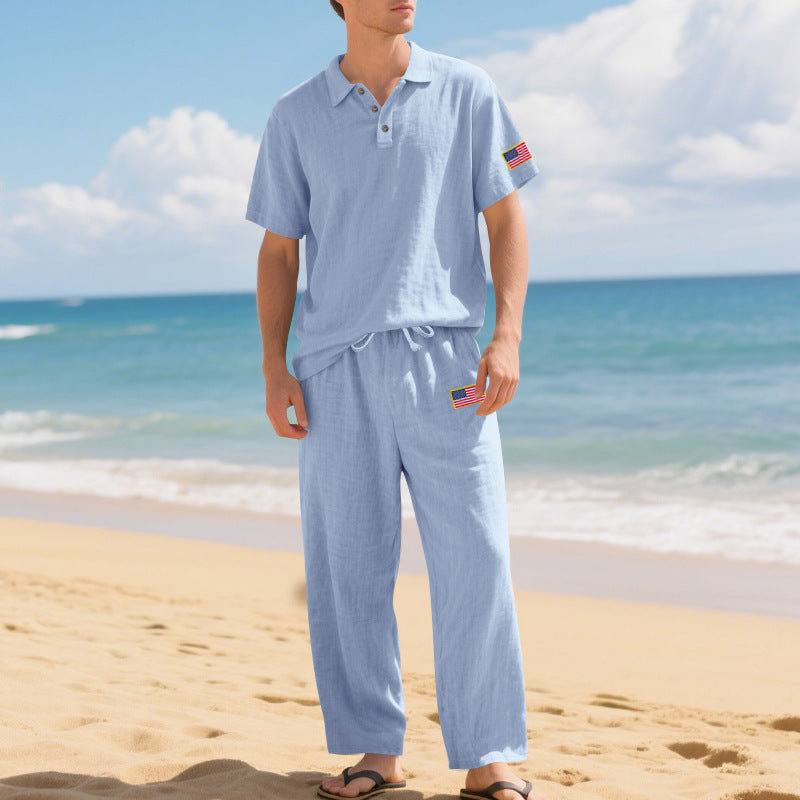 Casual men's set with a high-quality care dress and an elastic waist Lune London