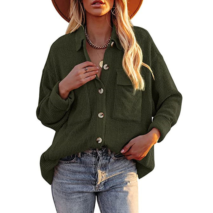Casual overshirt jacket for women with texture and practical pockets Lune London