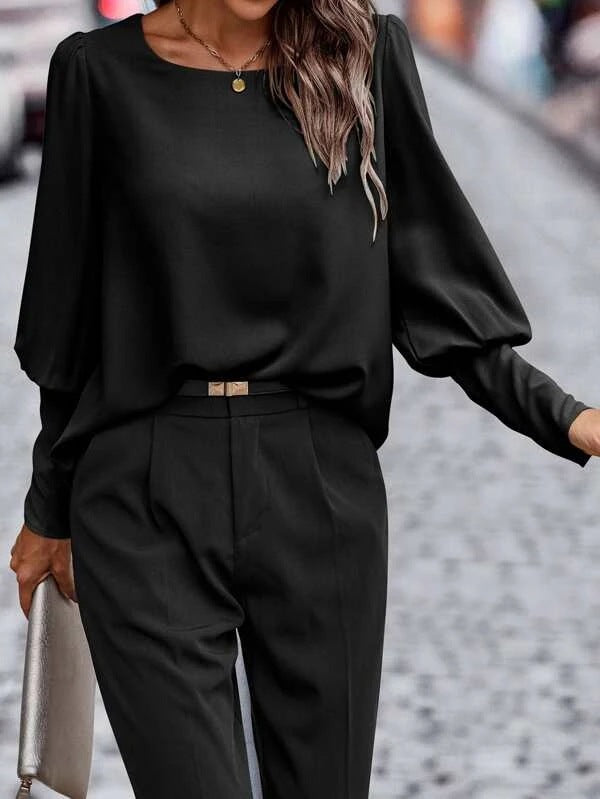 Ladies elegant puff sleeve blouse Lune London
