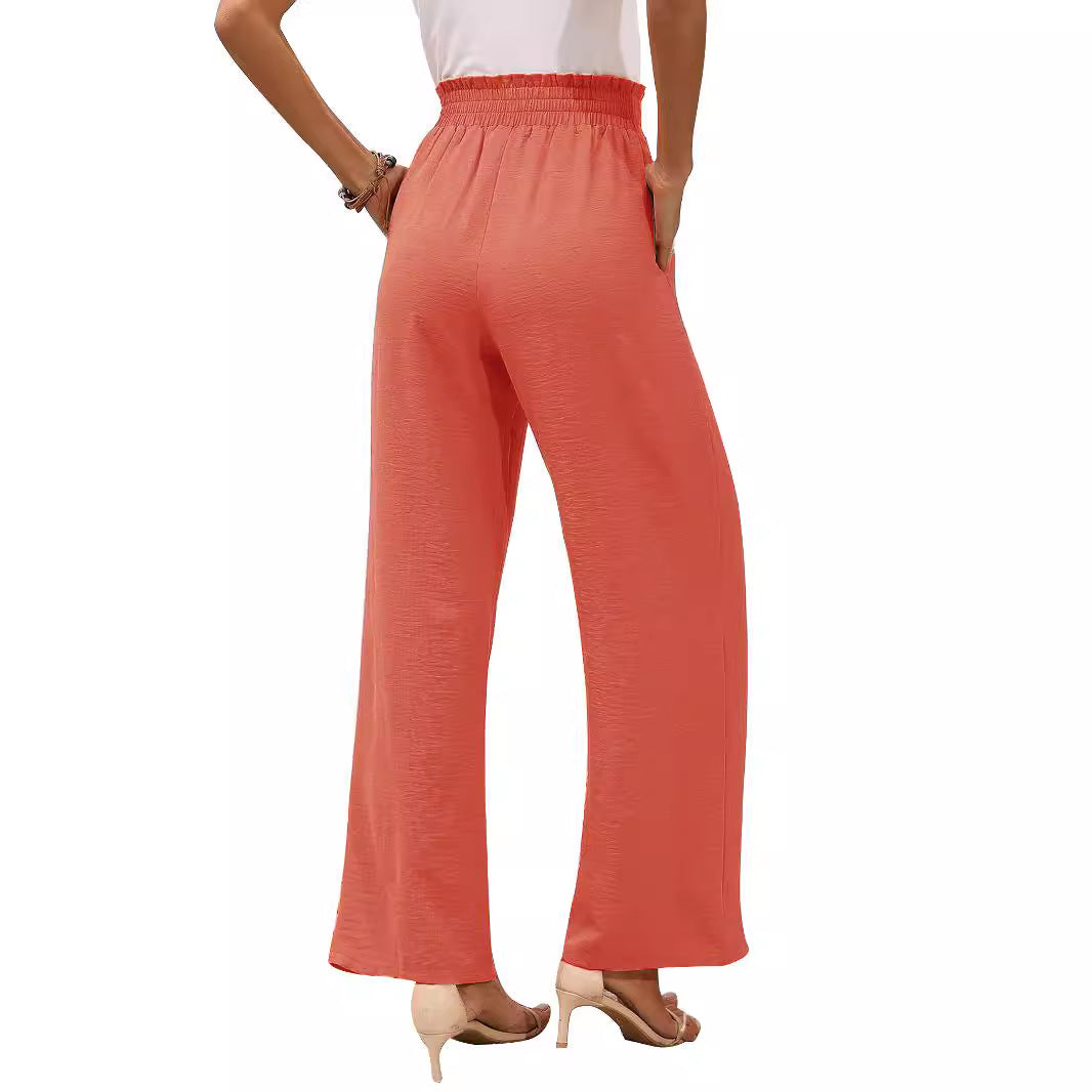 Wide palazzo pants for women with high waist and chic and stylish waistband