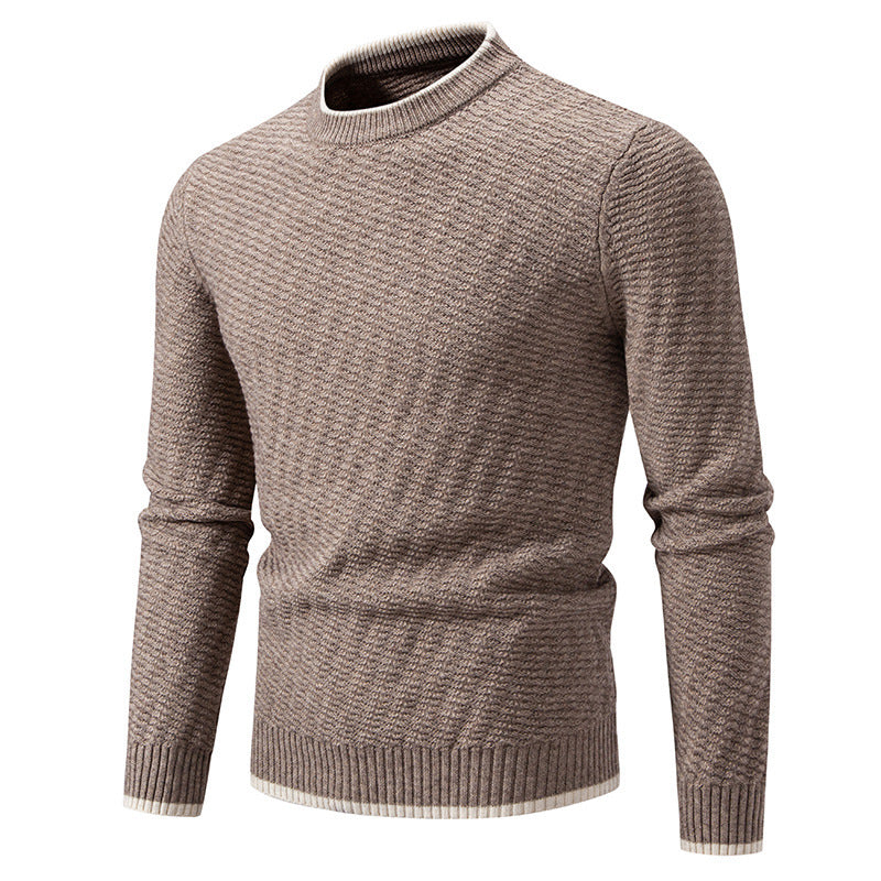 Structured ribbed patterned knit sweater for men Lune London