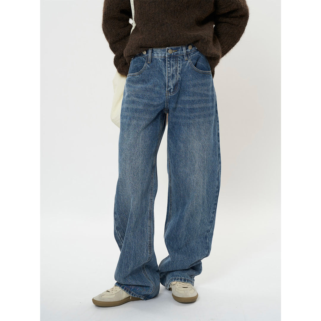 Women's Relaxed Vintage Denim Baggy Jeans with High Waist and Extra Wide Leg Amarae