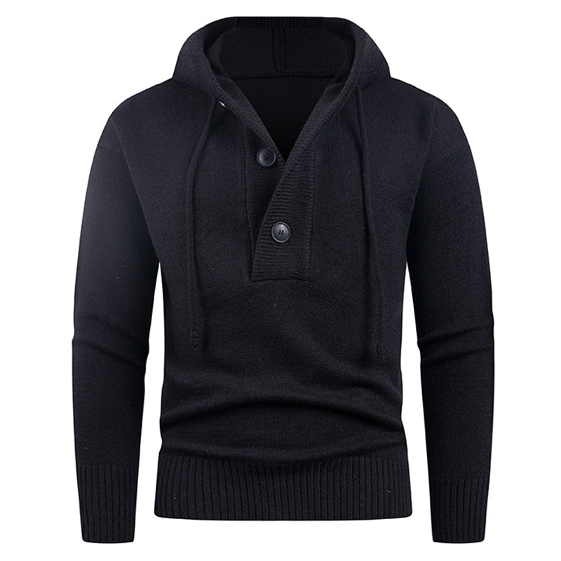 Trendy hoodie for men with button detail Lune London