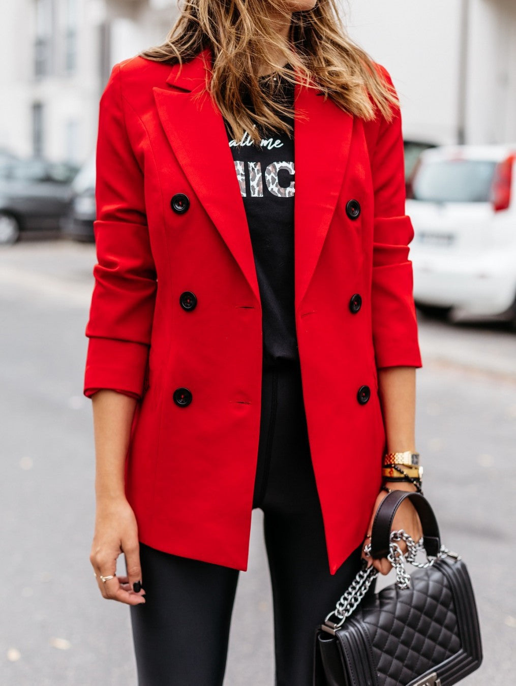 Lune London | Women's elegant tailored blazer with double button placket