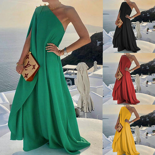 Amarae asymmetrical cut maxi dress for women