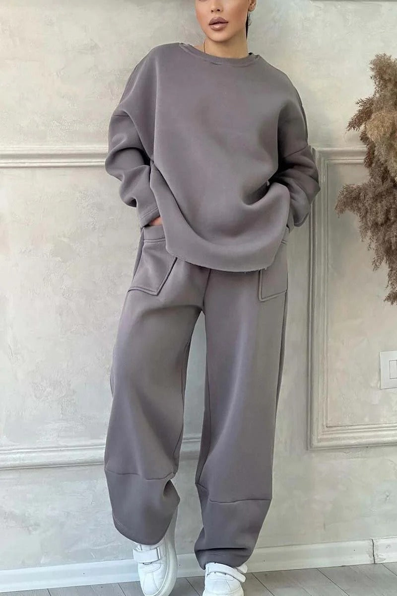 Ladies Cozy Oversized Sweat Set with spacious pockets and a comfortable fit Amarae