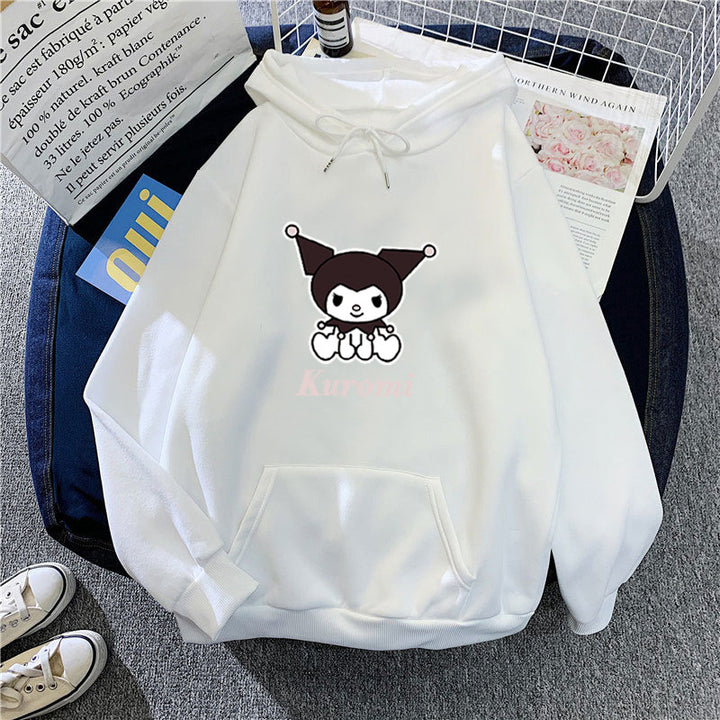 Women's hoodie with cute cow motif and high-quality fleece lining Chic & Stil