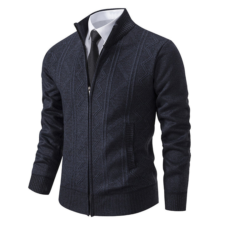 Men's vest with a modern twisted pattern and a high collar Lune London