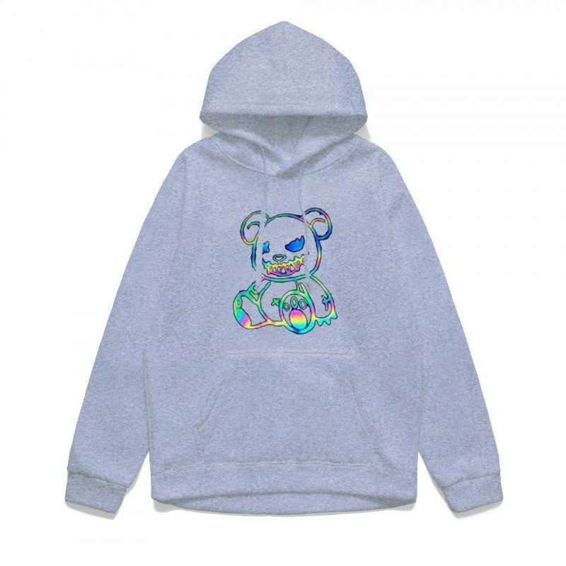 Ladies hoodie sweatshirt with cool bear motif and comfortable fit Chic & Stil