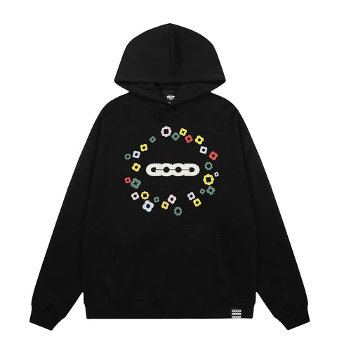 Women's hooded sweatshirt with creative floral pattern Chic & Stil