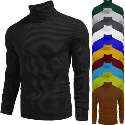 Men's High-Quality Ribbed Turtleneck Sweater Amarae