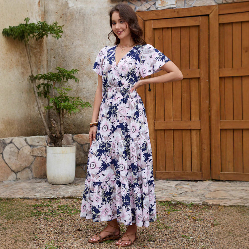 Lune London Fluid Ruffled Maxi Dress for Women