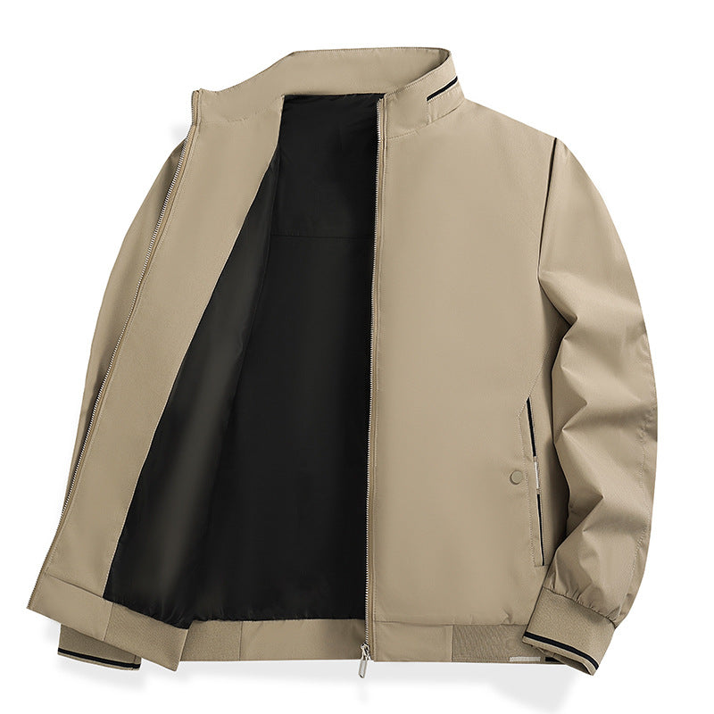Men's Light Urban Windbreaker with Stand-Up Collar, Two-Way Zip and Zip Pockets Amarae