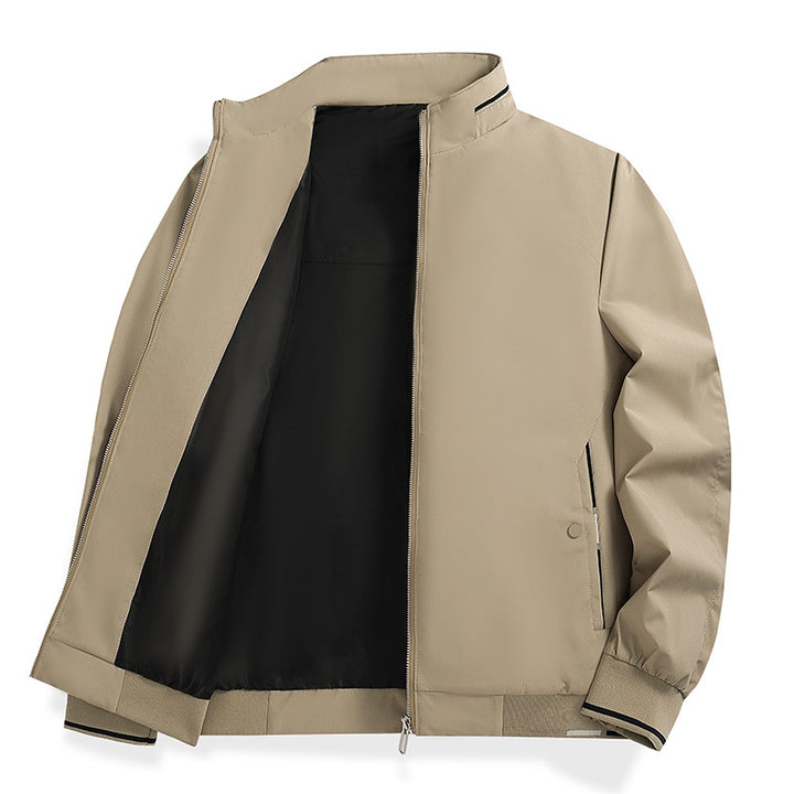 Men's Light Urban Windbreaker with Stand-Up Collar, Two-Way Zip and Zip Pockets Amarae