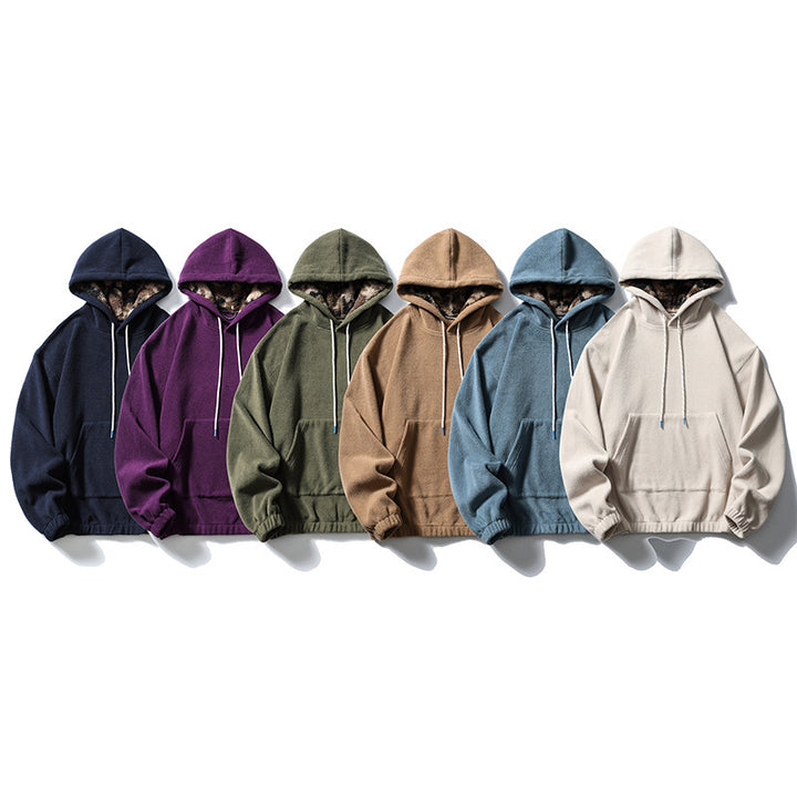 Unisex Oversize-Fleece-Hoodie with teddy lining, kangaroo pocket and elastic hem Amarae