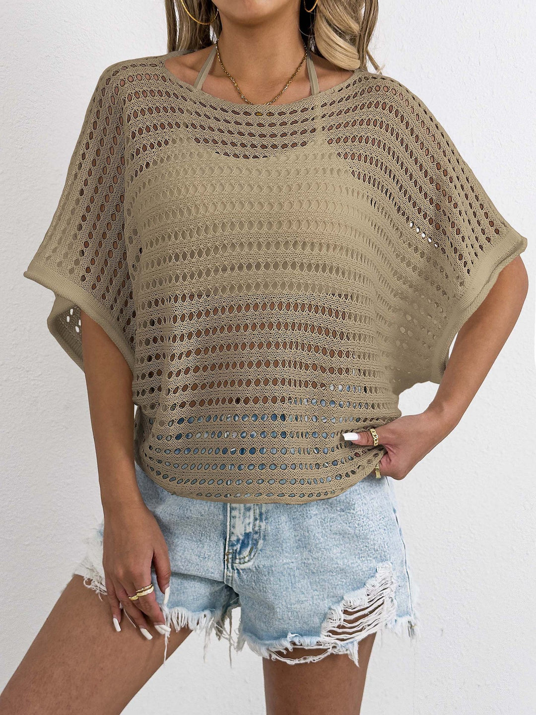 Ladies Open Weaving Crochet Outfit Top Amarae
