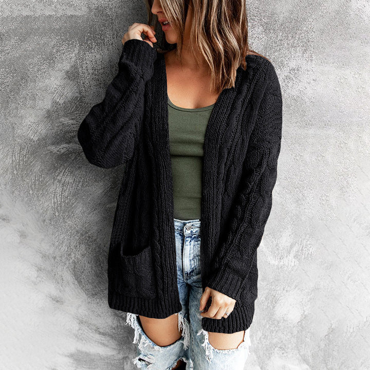 Women's knitted jacket with cable pattern Lune London