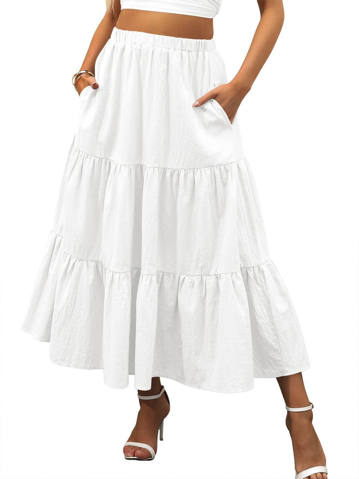 Lune London women's layered maxi skirt