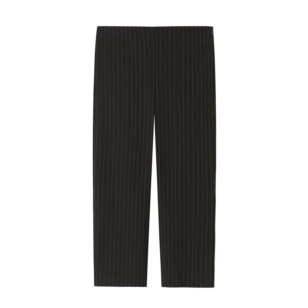 Women's high-waisted straight-cut pinstripe trousers with cropped length Amarae