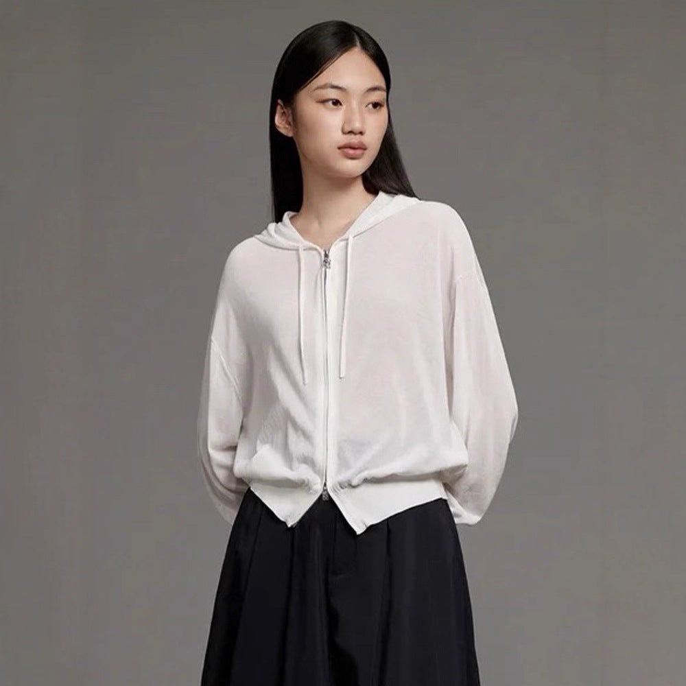 Haut zippé décontracté pour femme avec taille élastique et coupe ample Chic & Stil