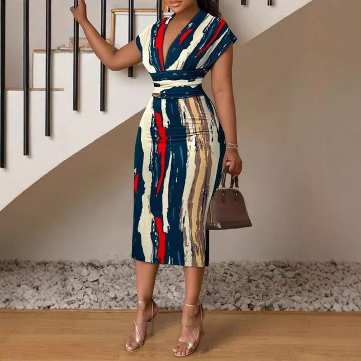 Lune London denim patchwork midi dress for women