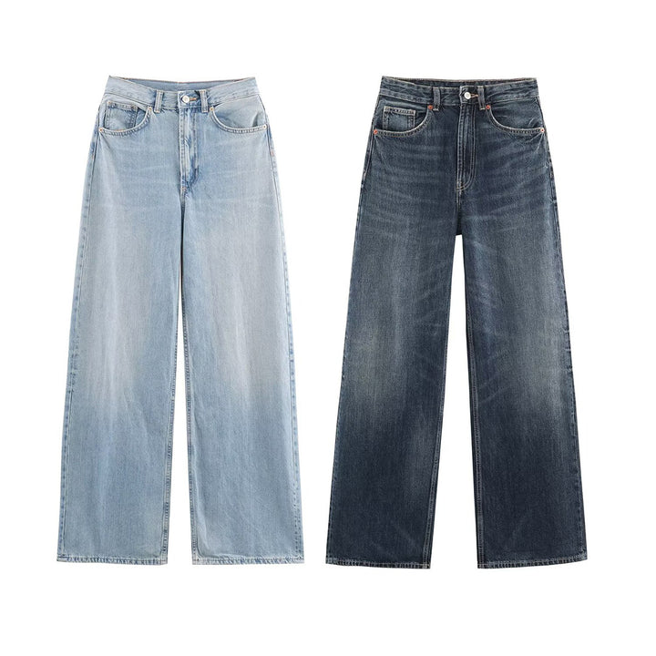 Women's jeans with high waist and wide leg Amarae