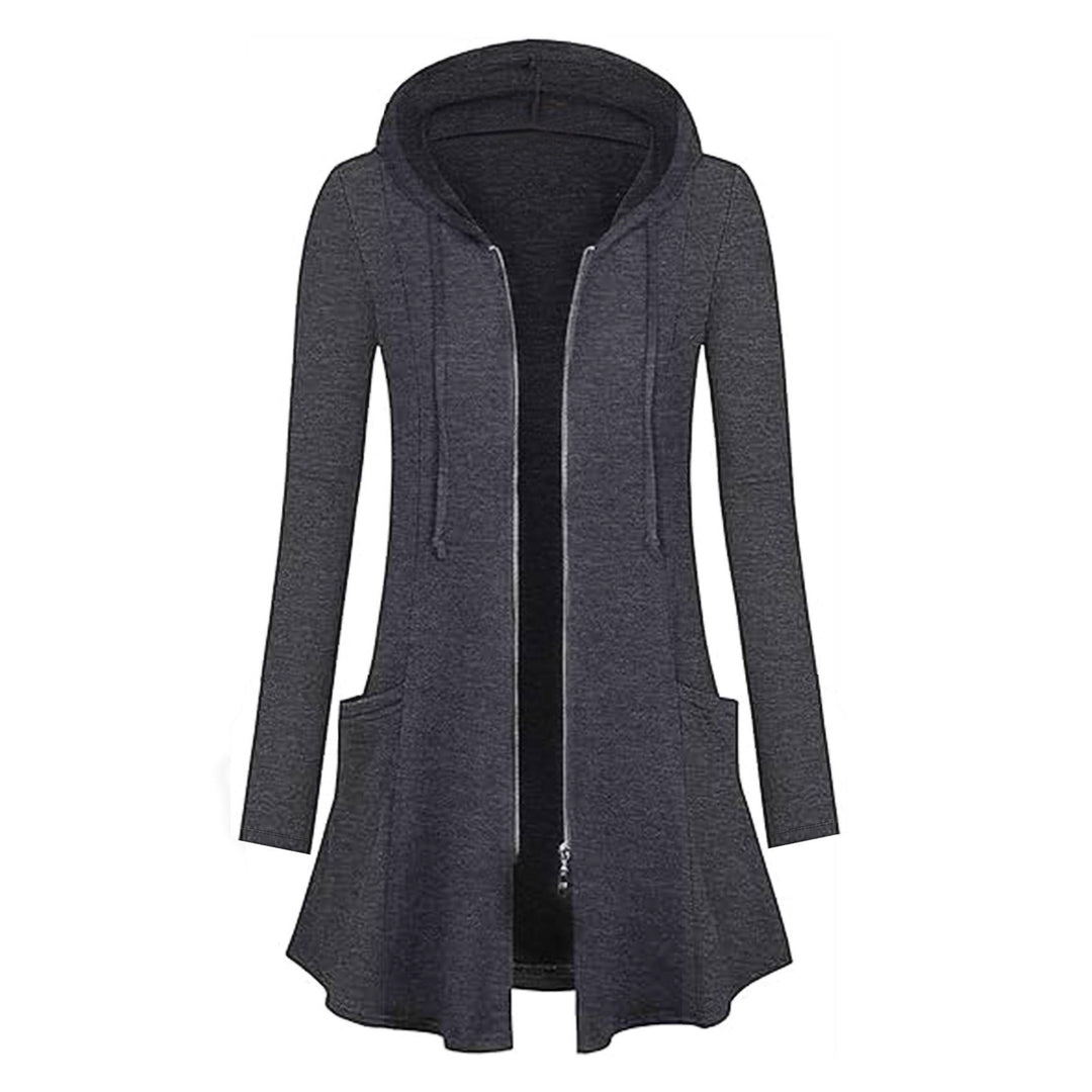 Casual women's hoodie with zipper and pockets Lune London