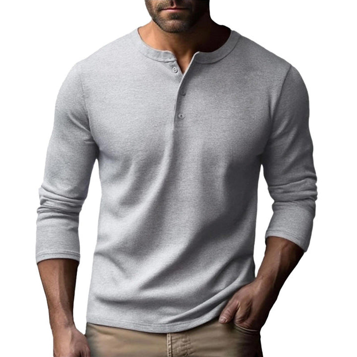 Men's Long Sleeve Henley Shirt Made Of Breathable Cotton Blend Lune London