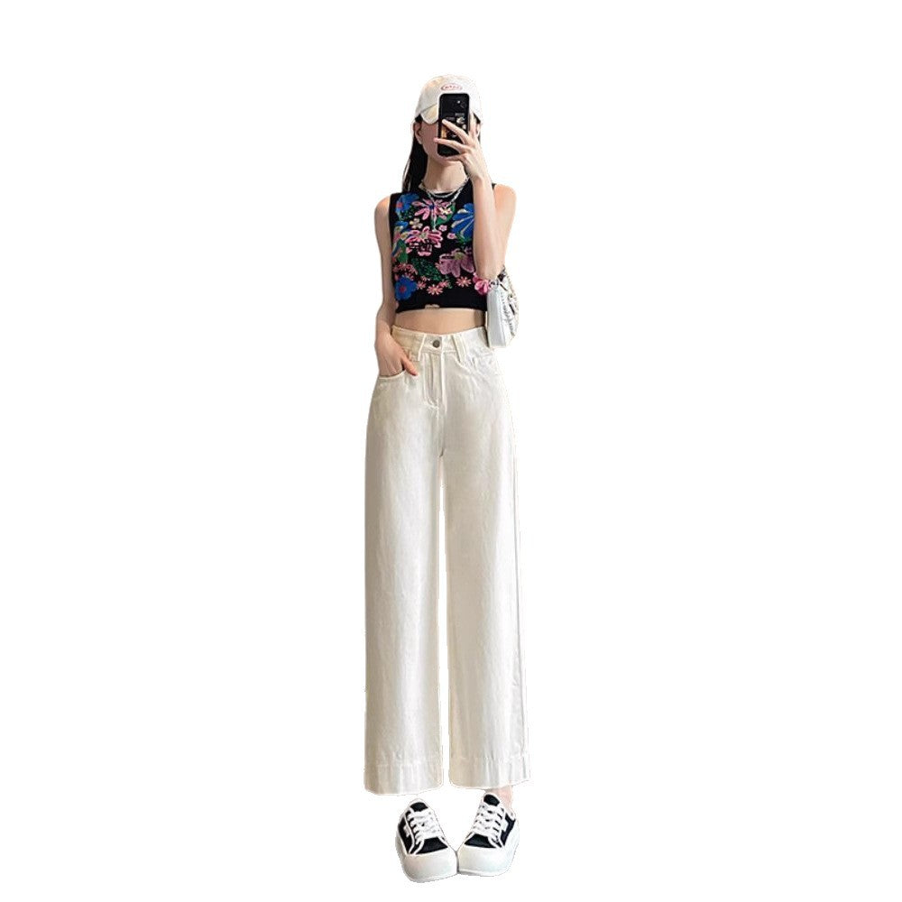 Jean large taille haute pour femme Chic & Stil