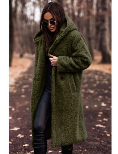 Ladies Oversized Fleece Jacket with Hoodie Moon London