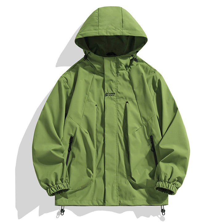 Waterproof sports jacket for men with adjustable hood Lune London