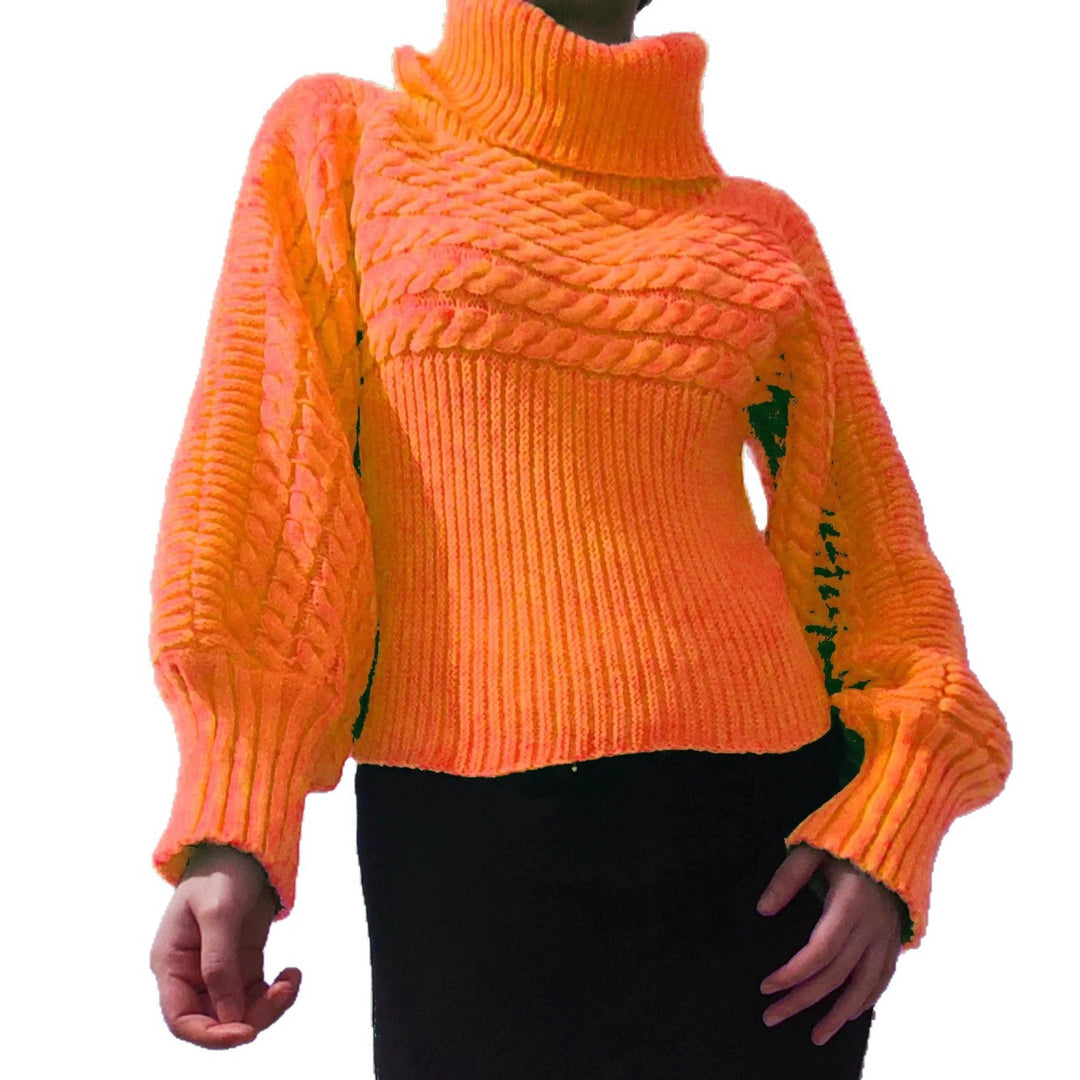 Pull en maille pour femme avec col roulé et design texturé Chic & Stil